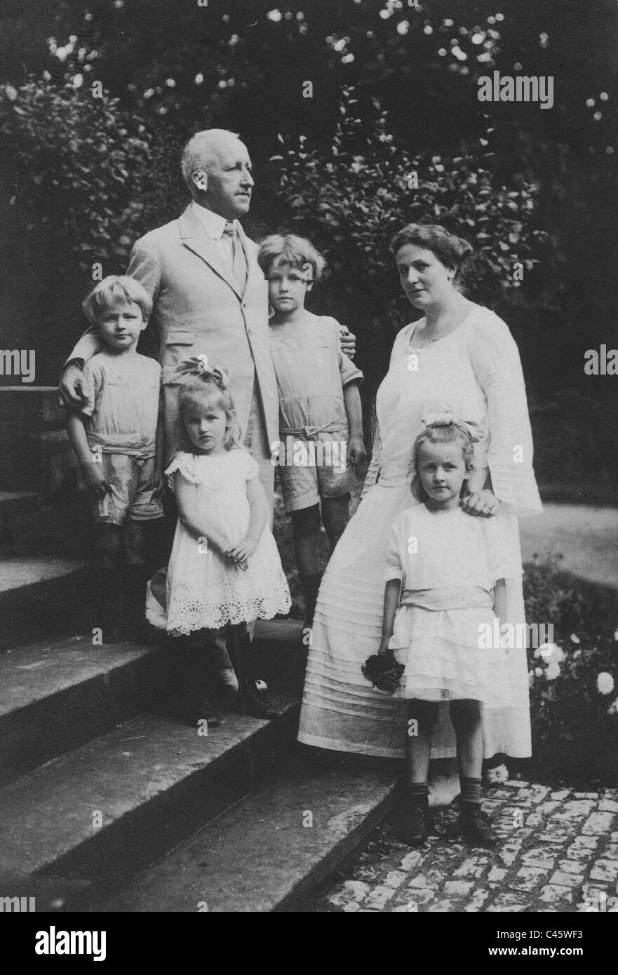 Siegfried Wagner et Winifred Wagner avec la famille Banque D'Images