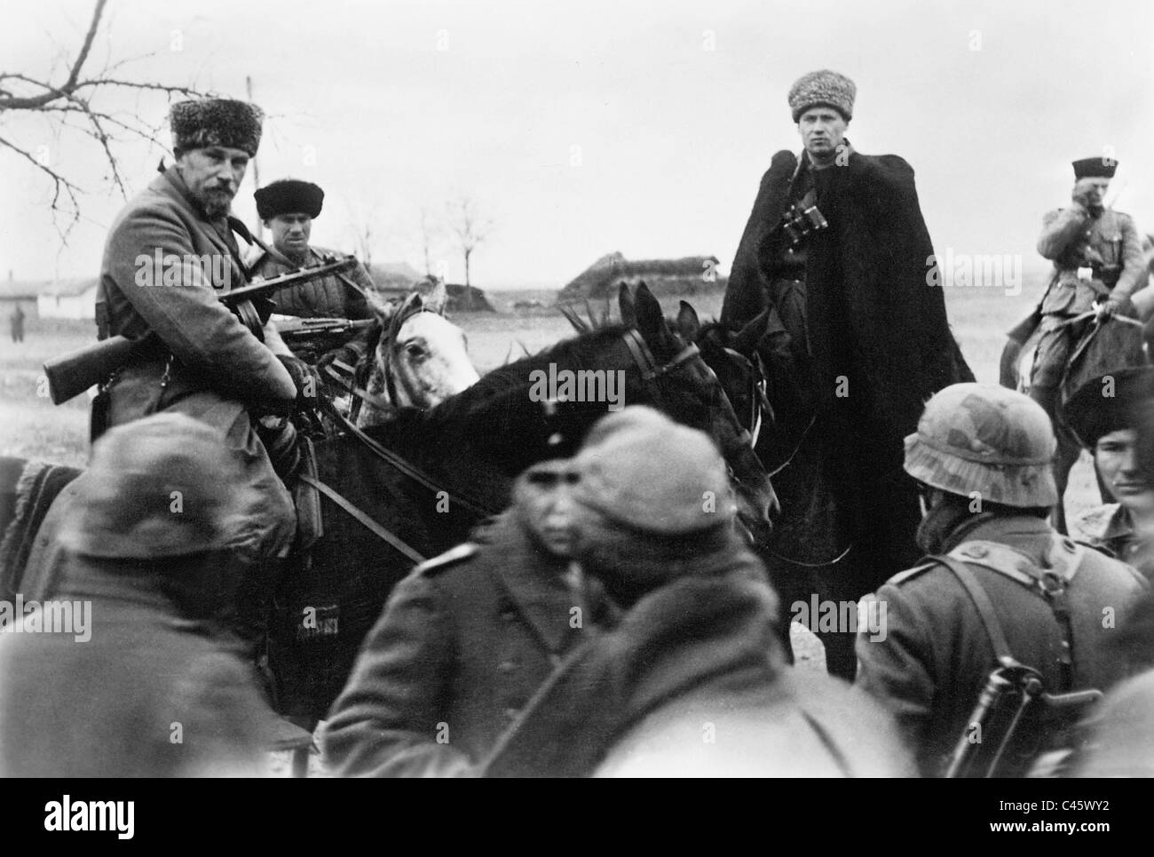 Cosaques alliées sur le front de l'Est, 1942 Banque D'Images