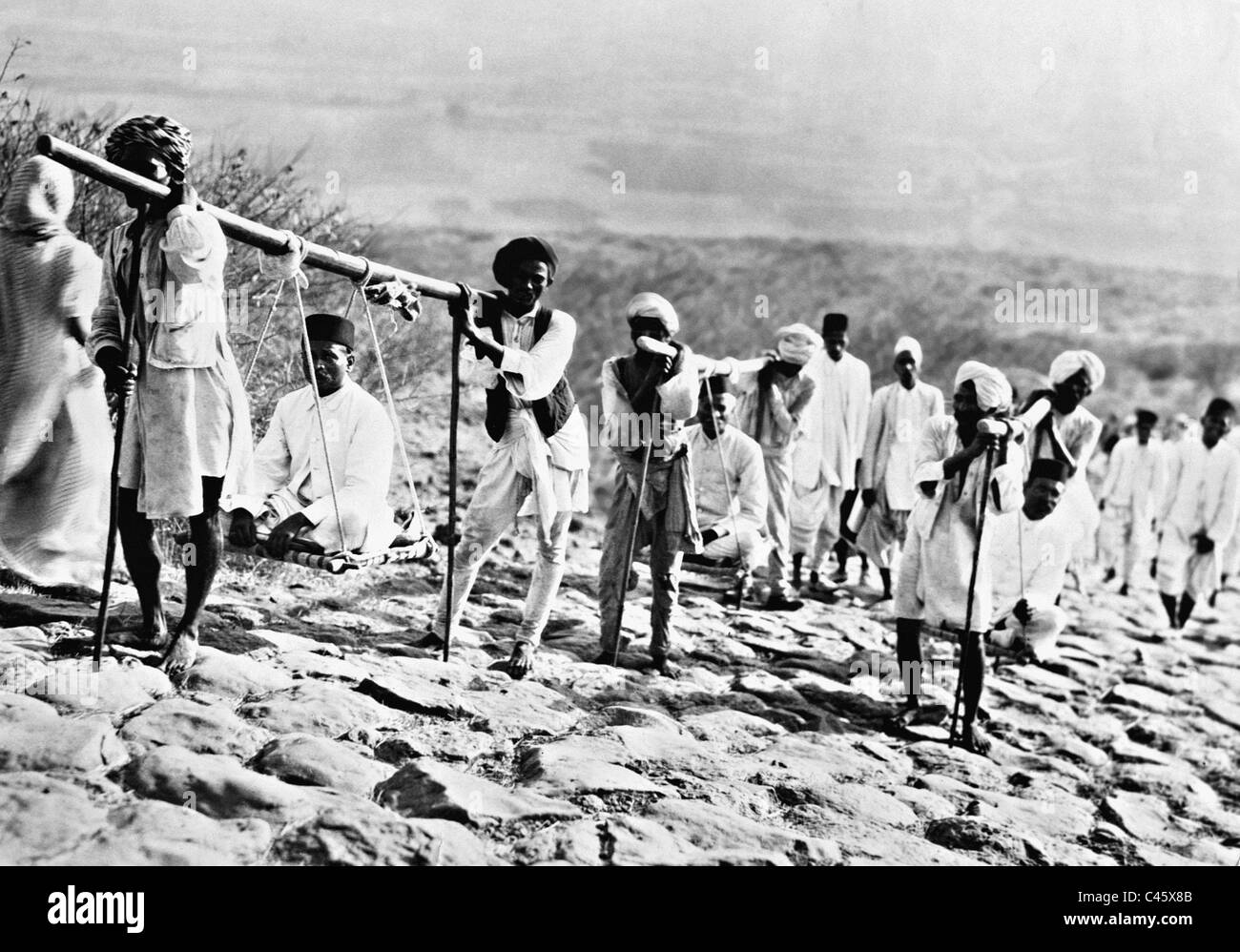 Les pèlerins en Inde Banque D'Images