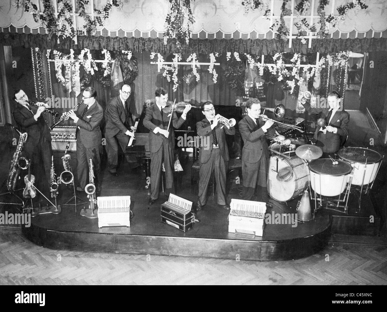 Orchestre de danse d'Adalbert Luther, 1934 Banque D'Images
