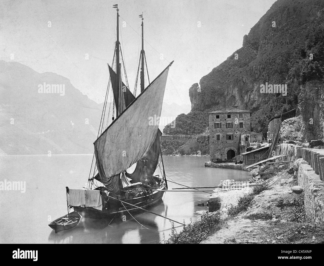Le lac de Garde, vers 1905 Banque D'Images