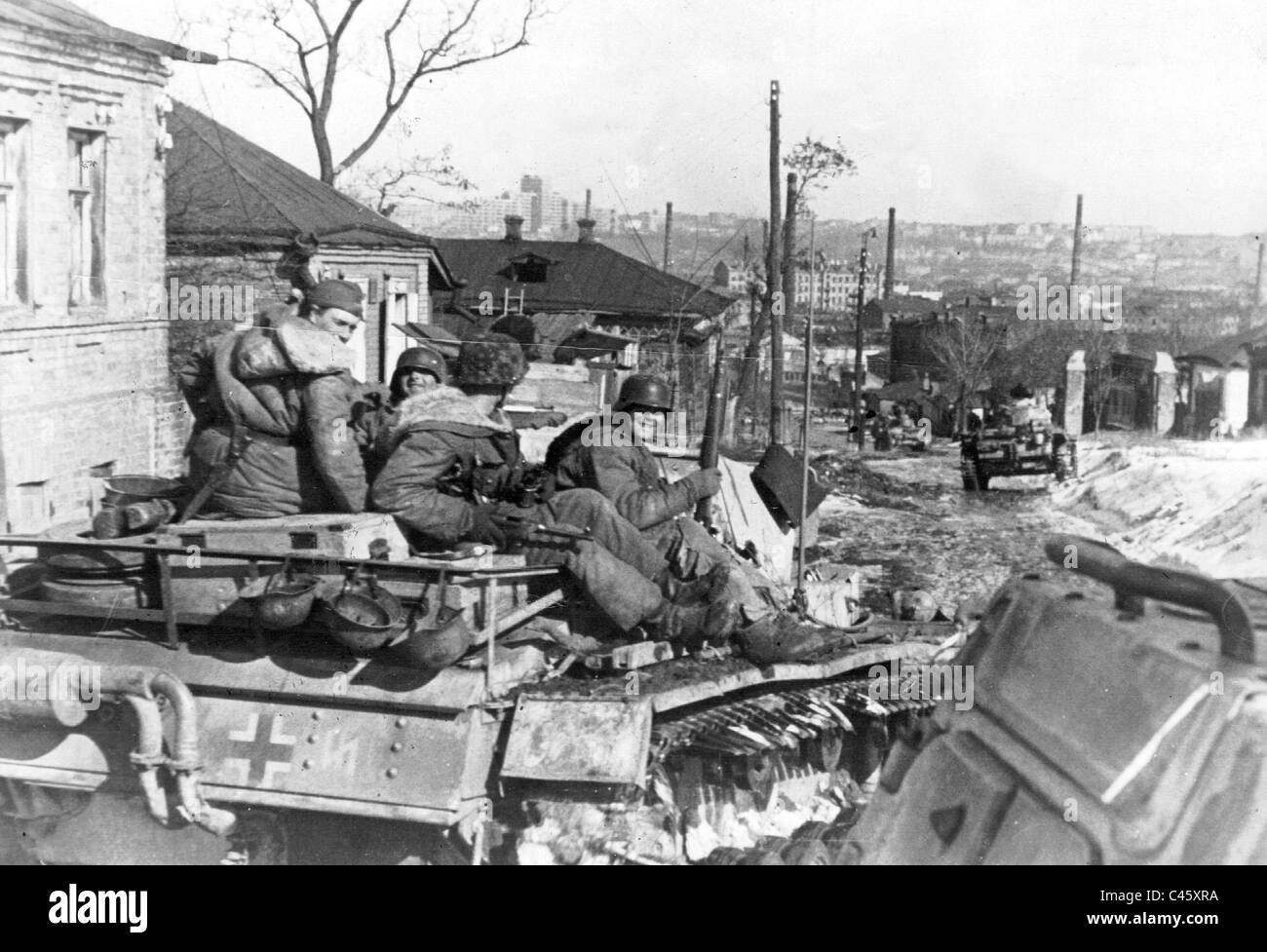 Réservoirs de la Waffen-SS dans la région de Kharkiv, 1943 Banque D'Images