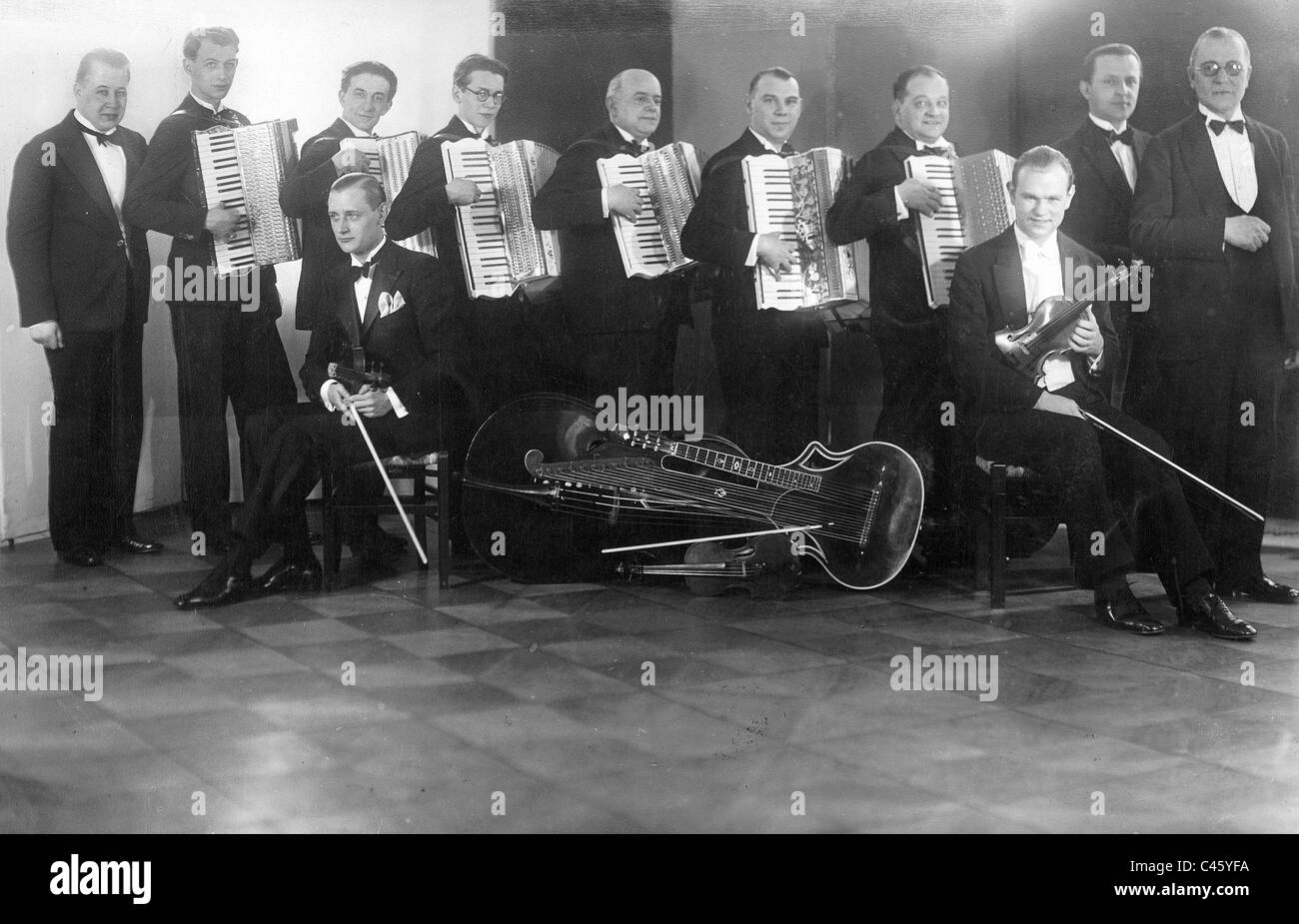 Bande accordéon Jungherr, 1934 Banque D'Images