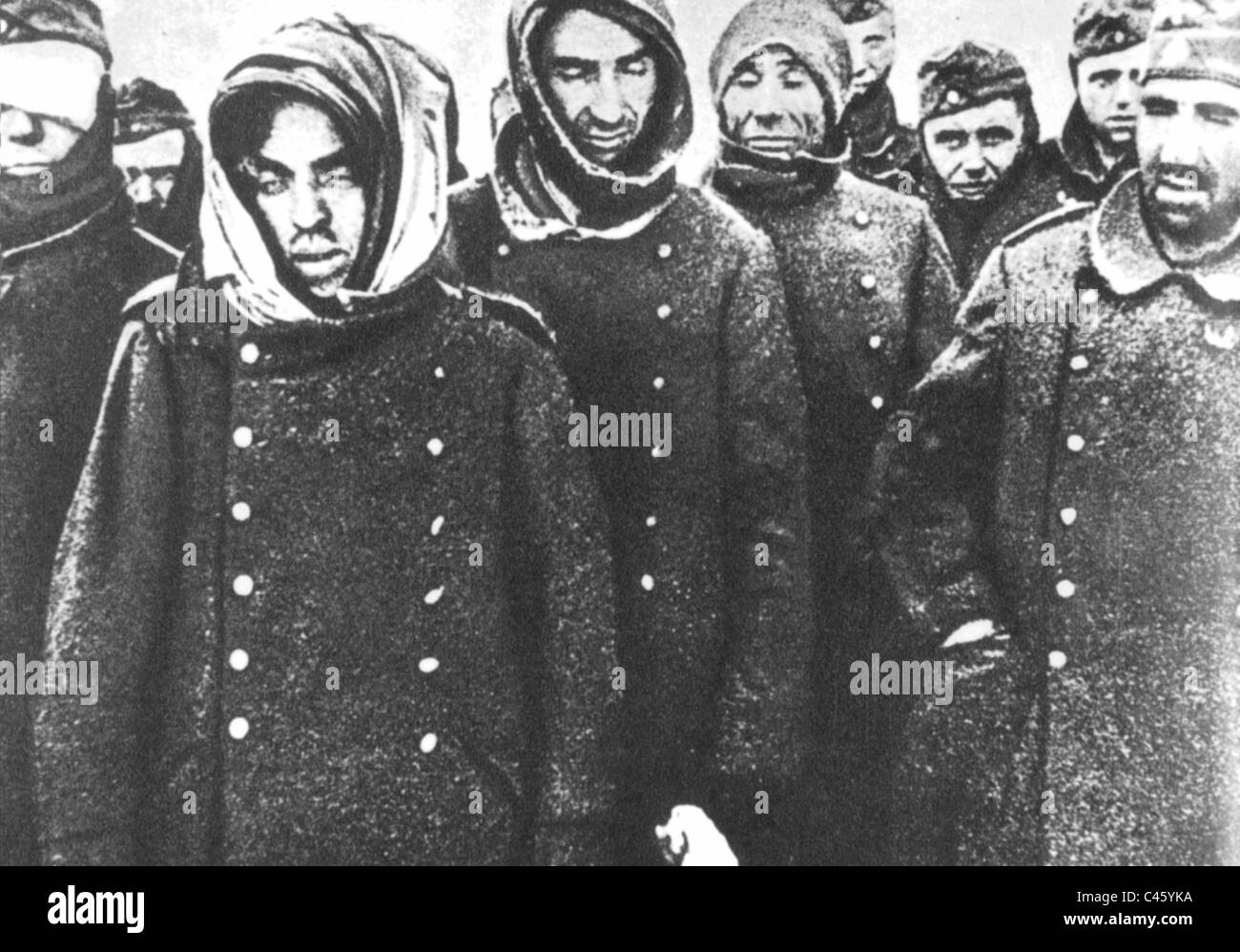Les soldats allemands après la capitulation de Stalingrad, 1943 Banque D'Images