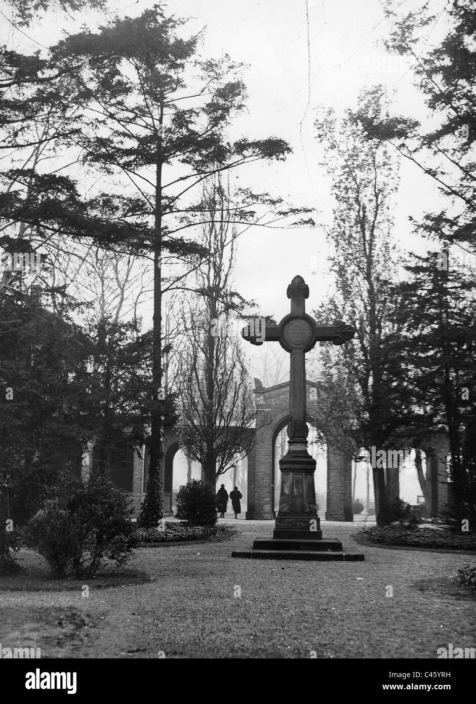 Cimetière de garnison à Berlin Hasenheide, 1934 Banque D'Images
