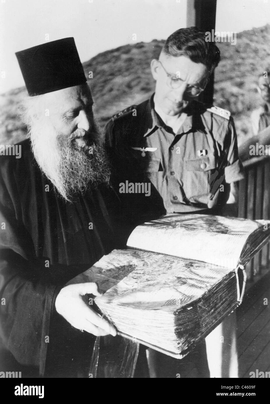 Erhart Kaestner sur le mont Athos, 1943 Banque D'Images