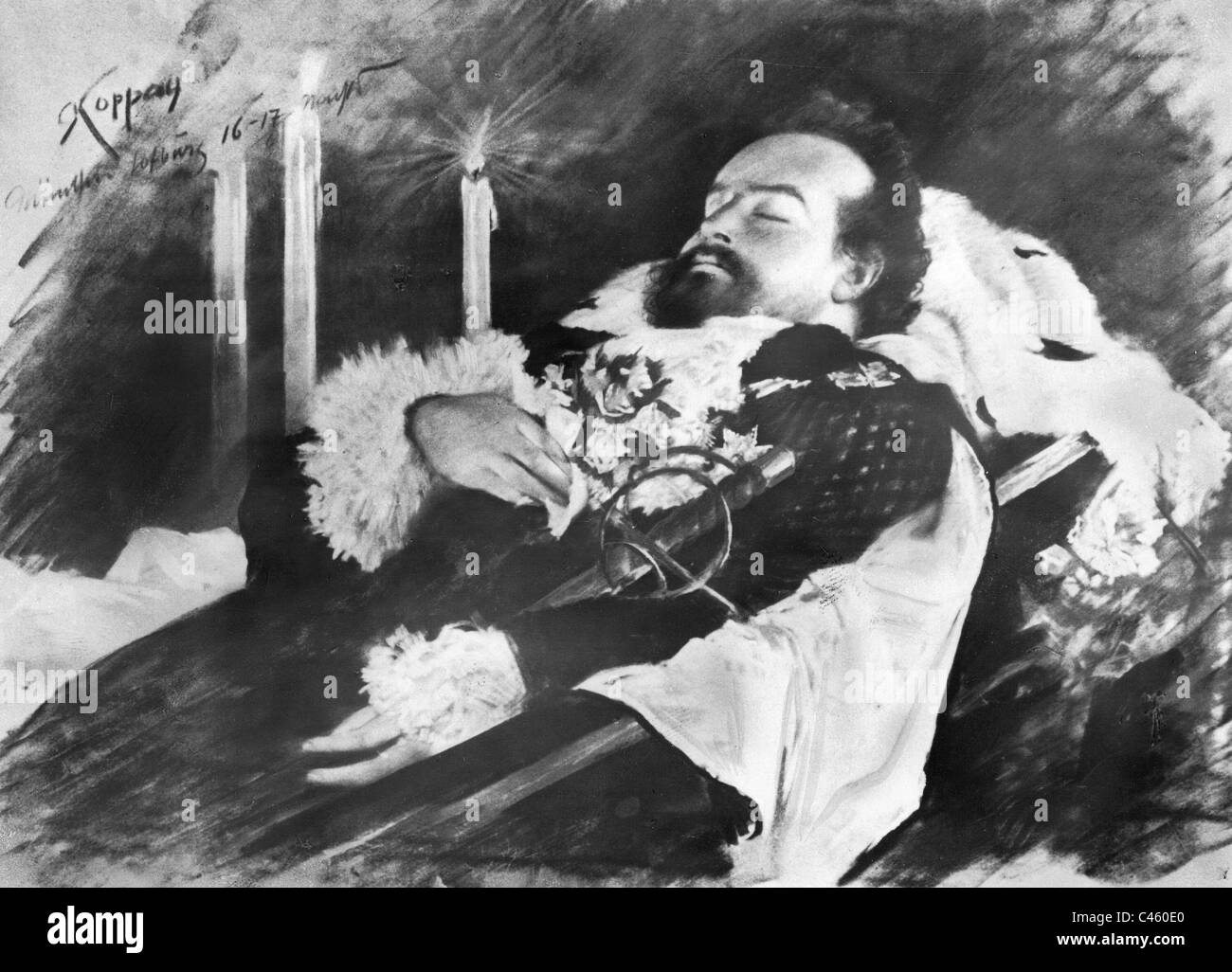 La mort du roi Louis II, 1886 Photo Stock Alamy