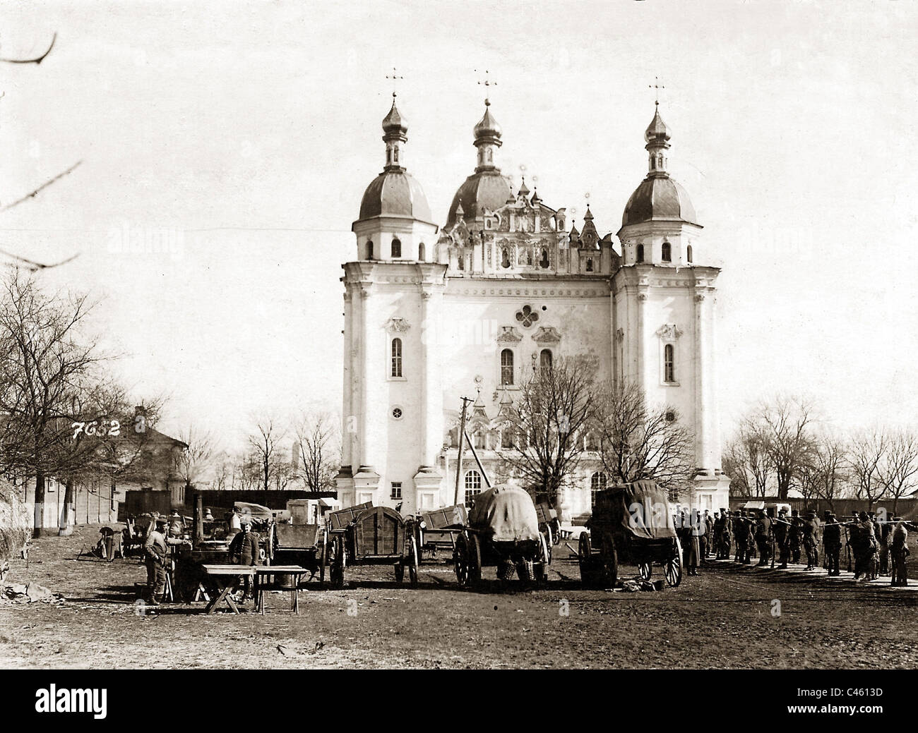 L'église de garnison à Kiev, 1918 Banque D'Images
