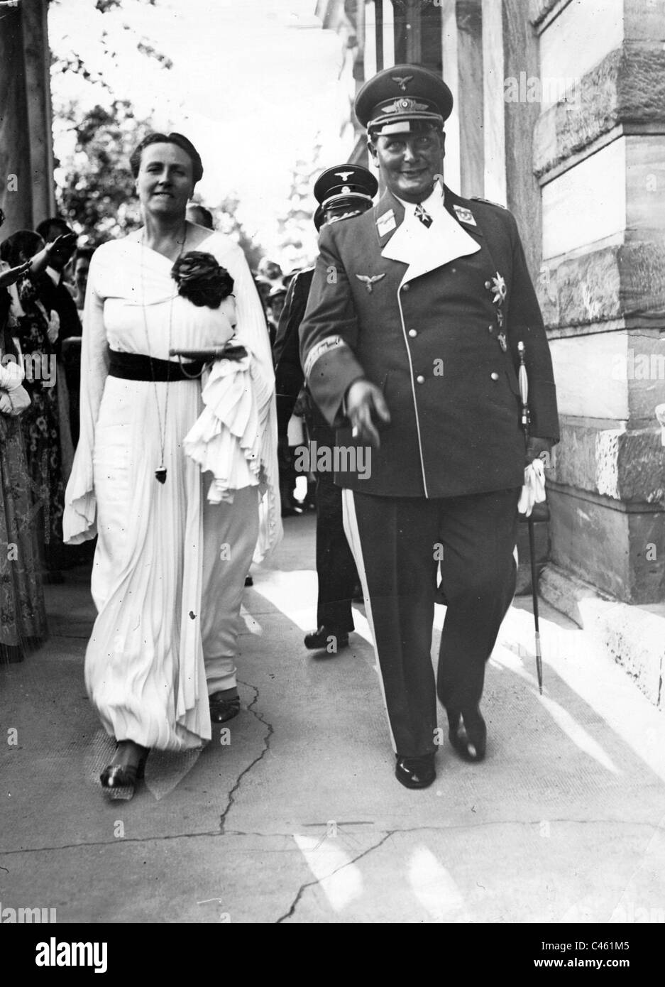 Hermann Goering et Winifred Wagner à Bayreuth Banque D'Images