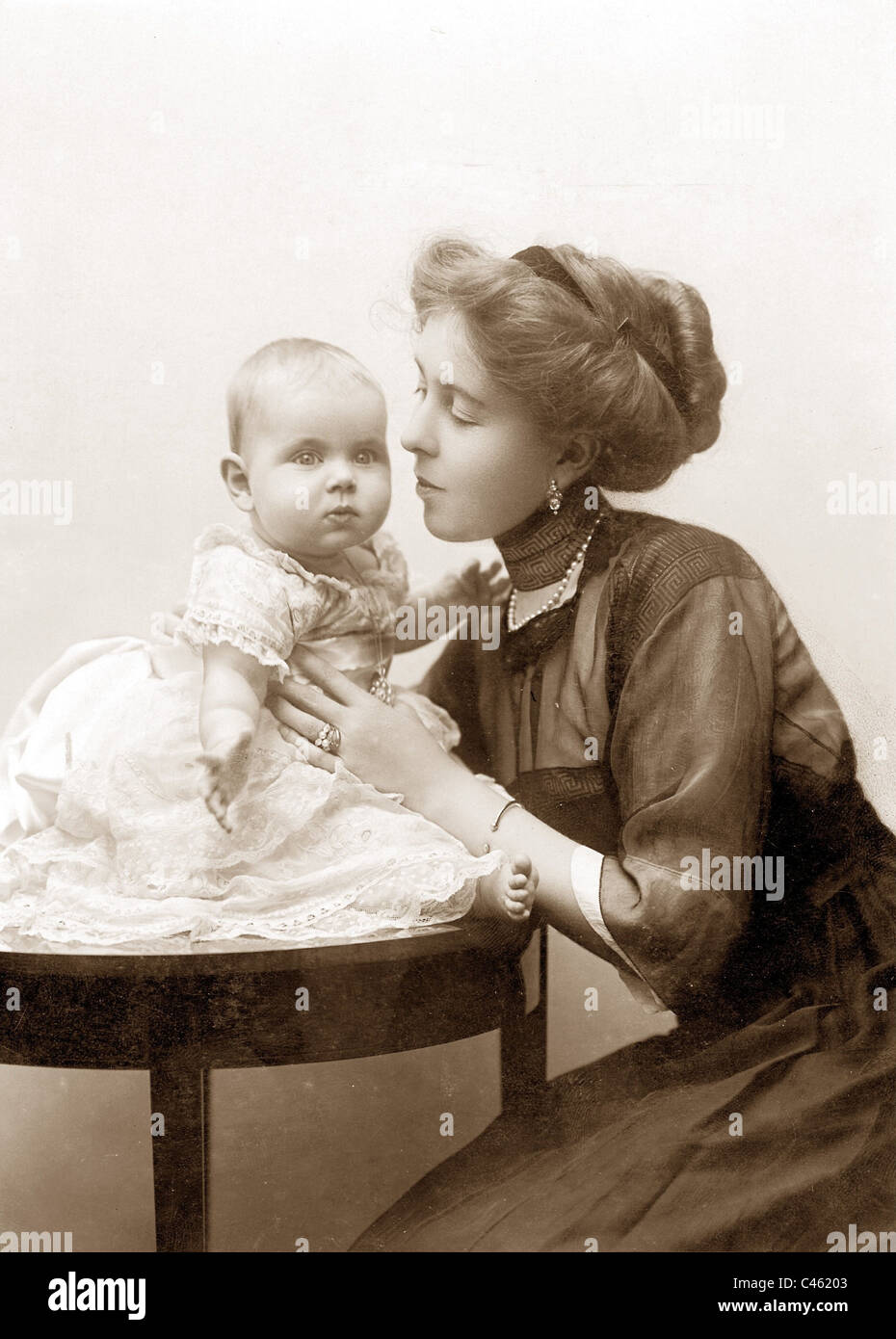 La princesse Margaret de Suède avec sa fille Banque D'Images