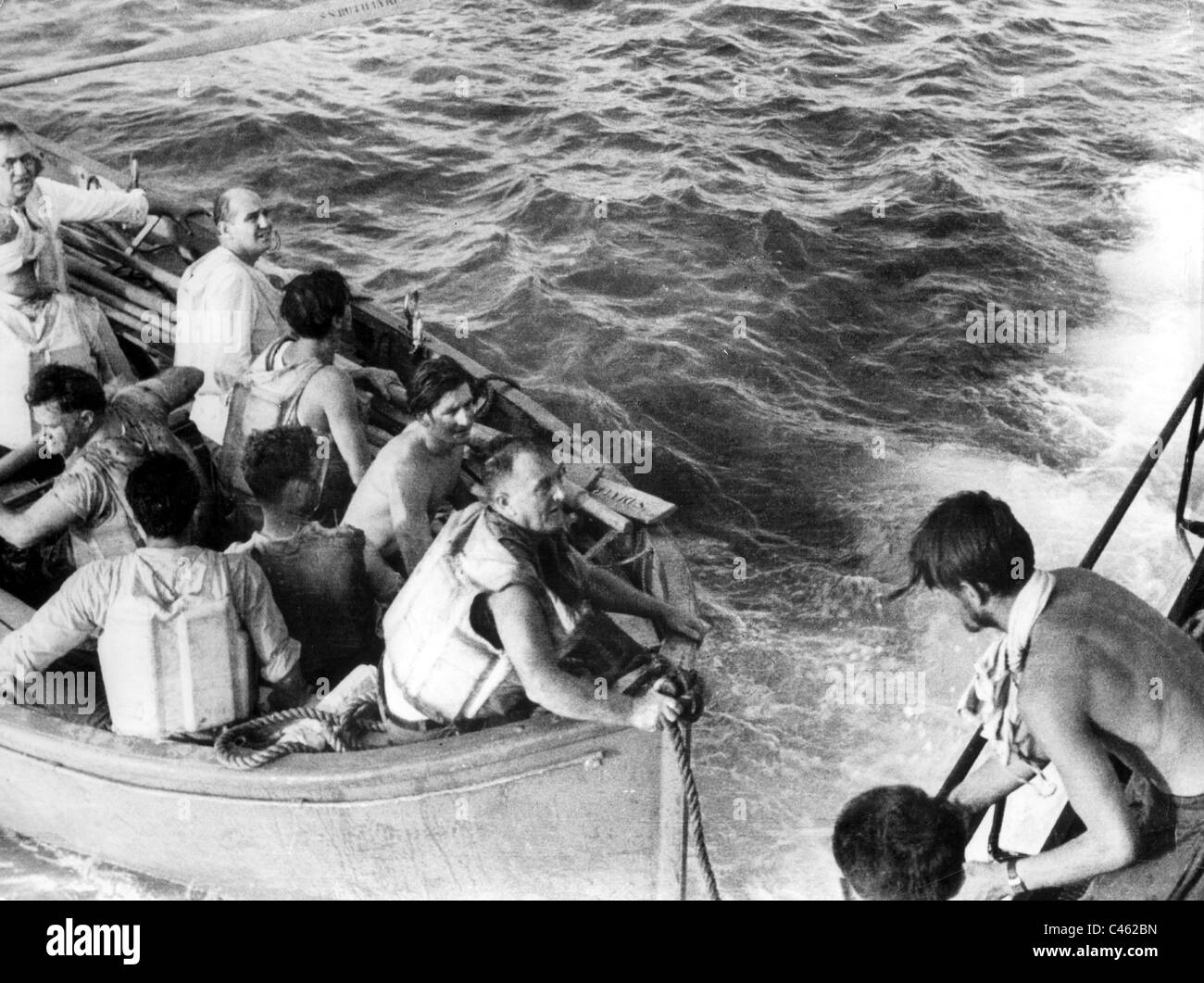 U-boat campagne dans la seconde guerre mondiale : Allied des naufragés Banque D'Images