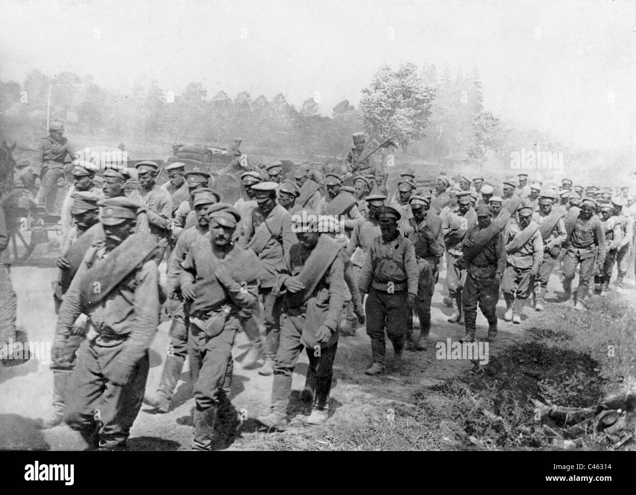 Les soldats russes sont faits prisonniers, 1916 Banque D'Images