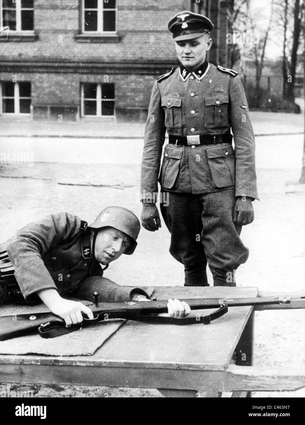 Recruter de la garde du corps SS Regiment "Adolf Hitler" en formation, 1938 Banque D'Images