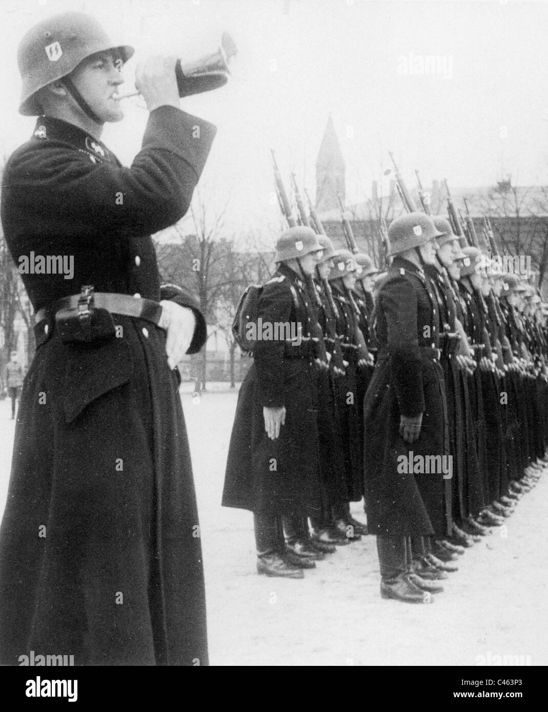 Garde du corps SS Regiment 'Adolf Hitler' tombe dans Banque D'Images