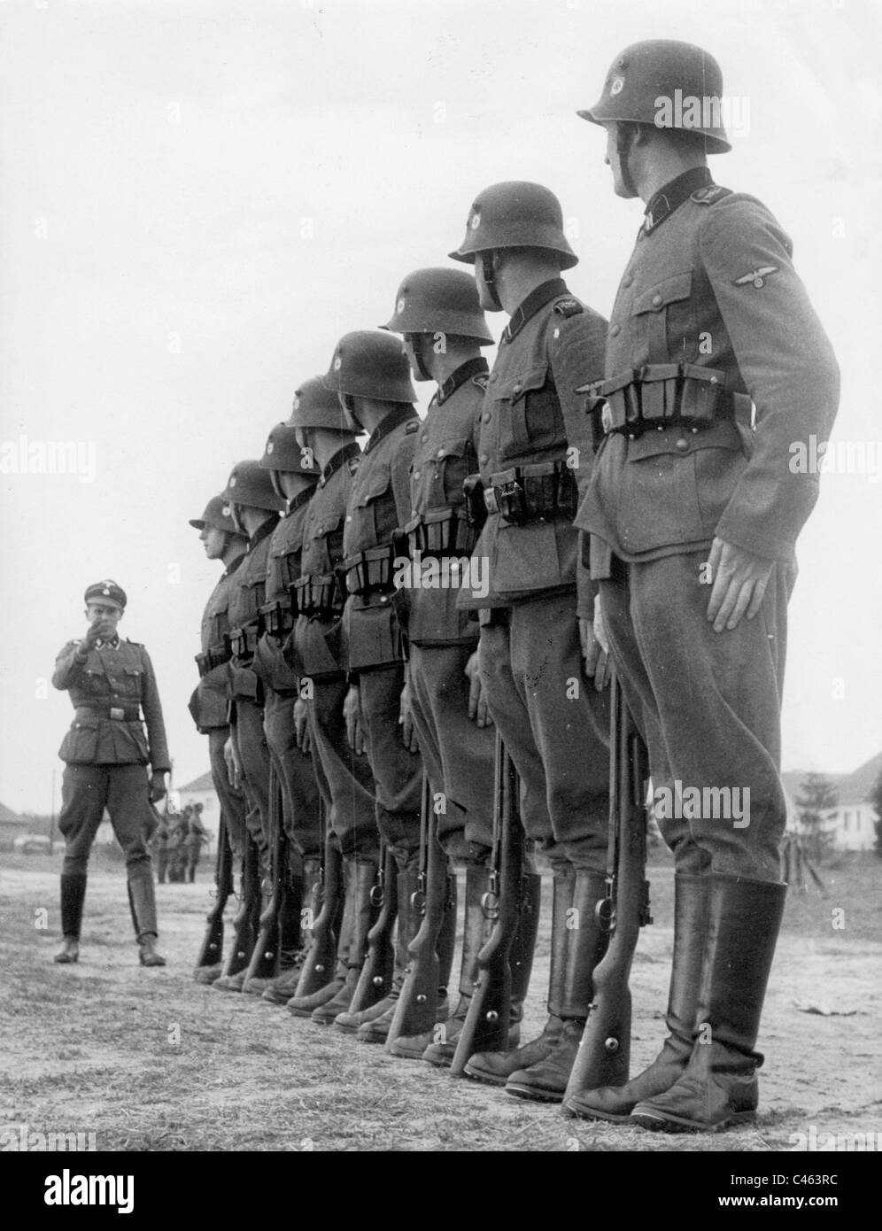 Garde du corps SS Regiment 'Adolf Hitler dans la cour de caserne, 1938 Banque D'Images