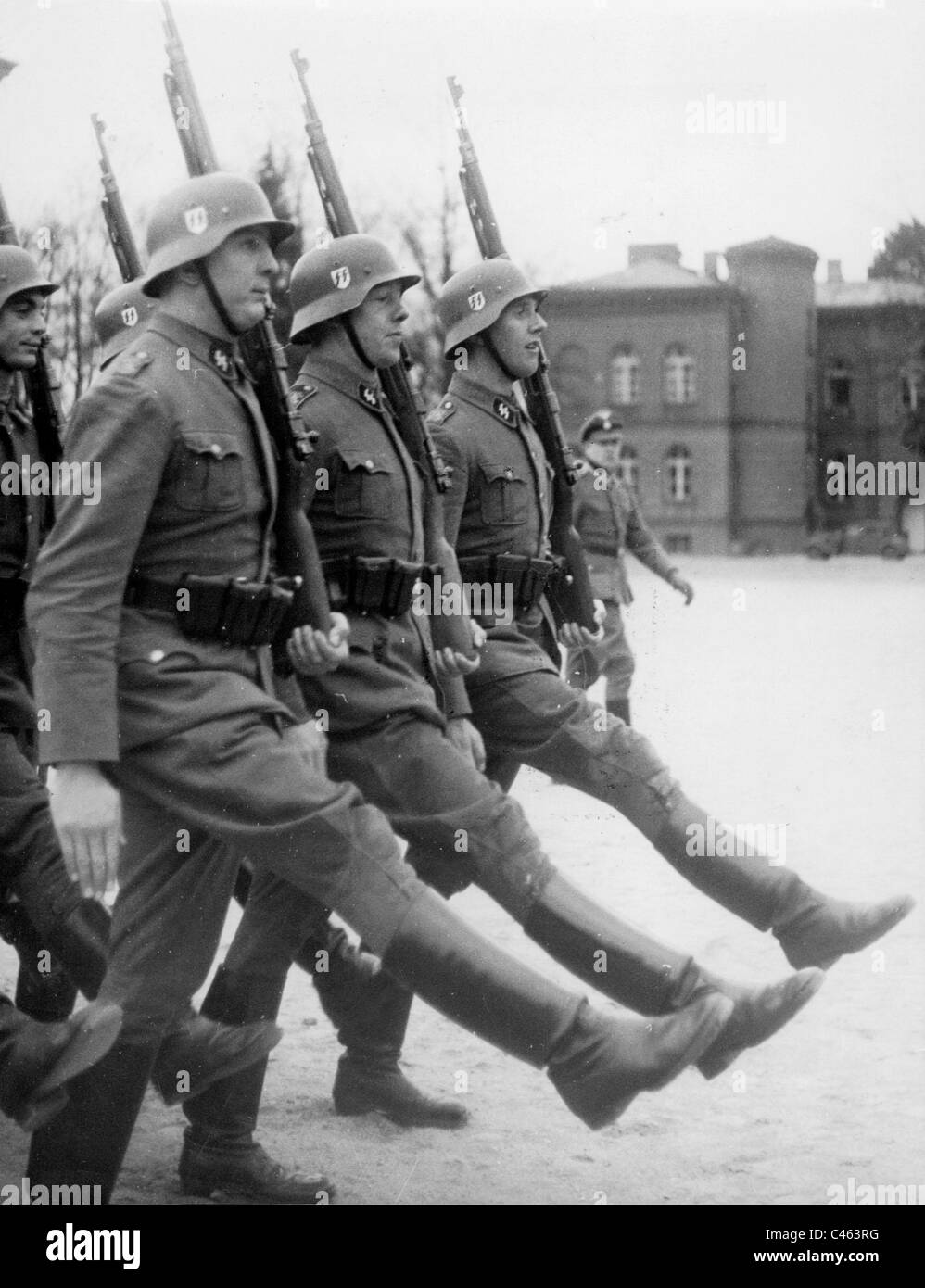 Garde du corps SS Regiment 'Adolf Hitler dans la cour de caserne, 1938 Banque D'Images