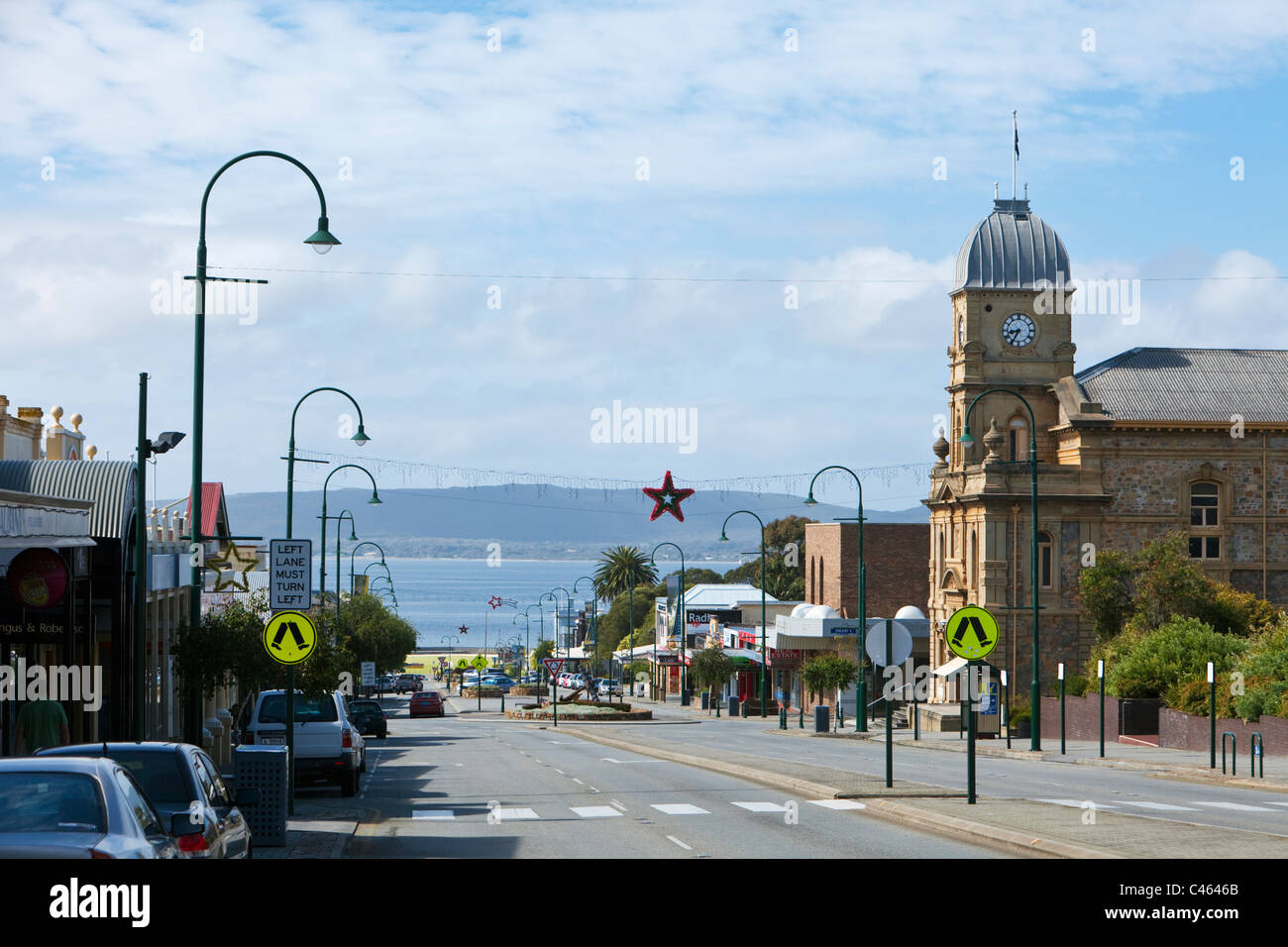 Voir l'Hôtel de Ville et la rue York. Albany, Australie occidentale, Australie Banque D'Images