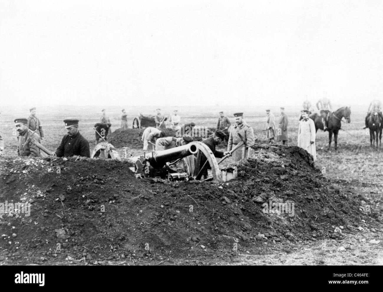 L'artillerie bulgare dans la guerre des Balkans, 1913 Banque D'Images