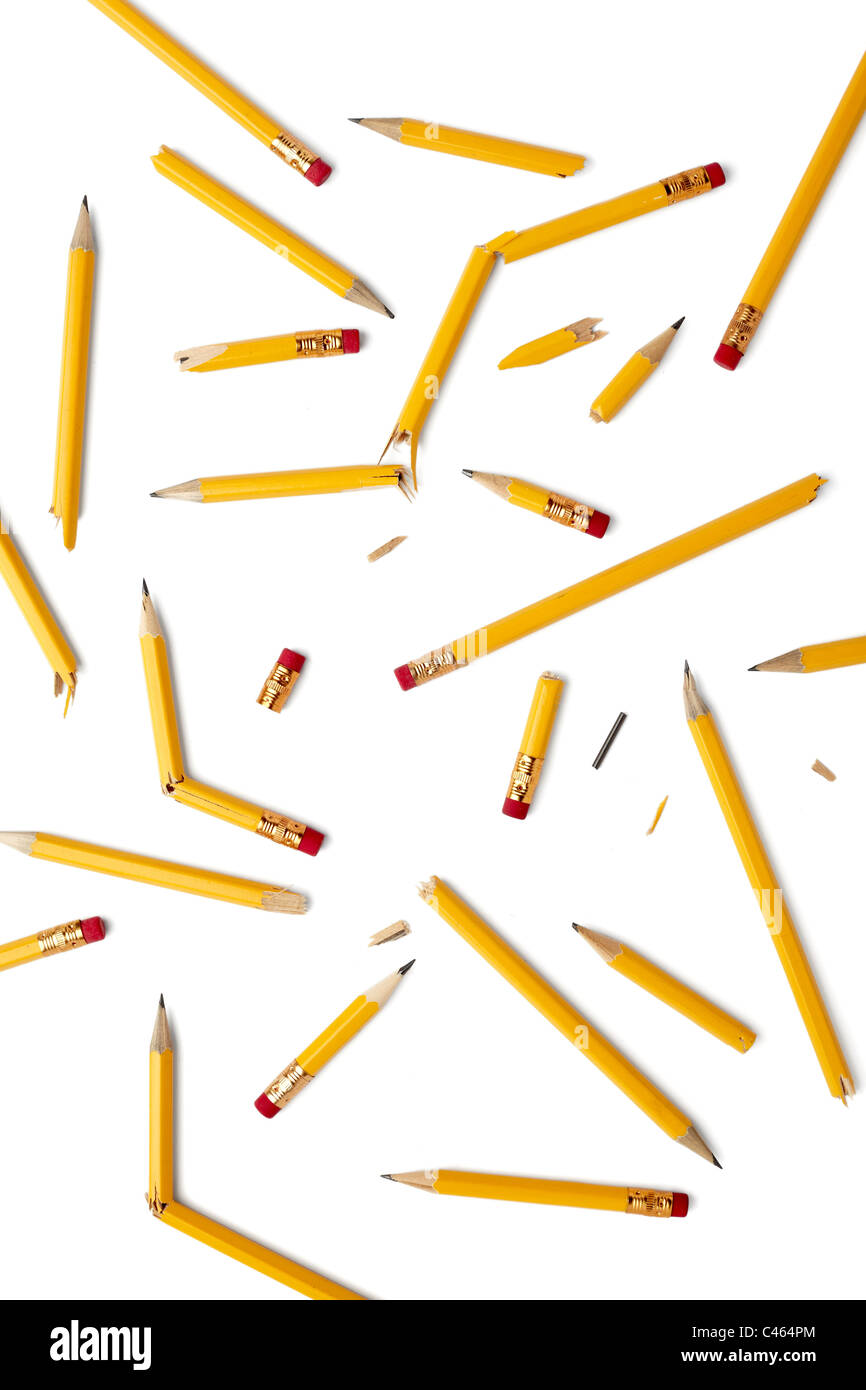 Close up of Broken Pencil Banque D'Images