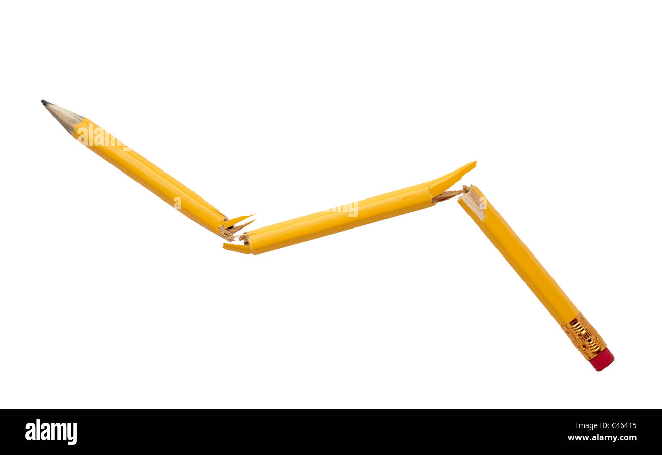 Close up of Broken Pencil Banque D'Images