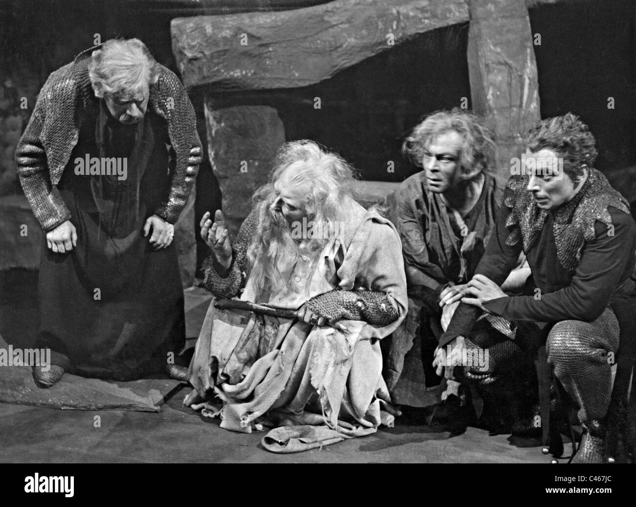 Scène de la pièce de Shakespeare "Le Roi Lear", 1934 Banque D'Images