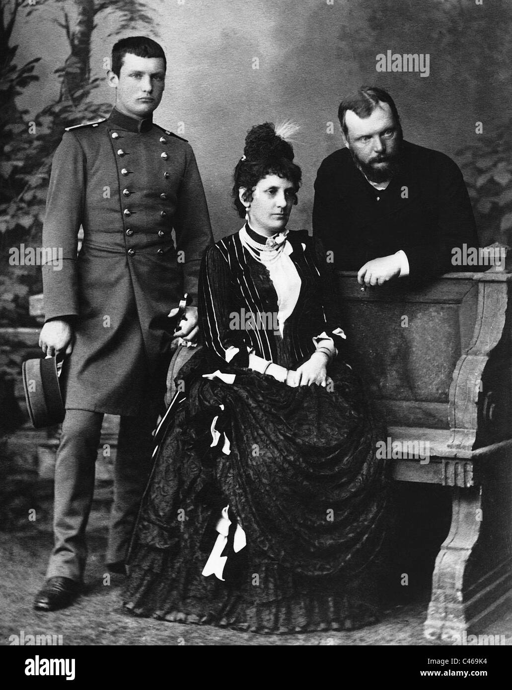 Le Prince Louis de Bavière avec sa famille, 1886 Banque D'Images