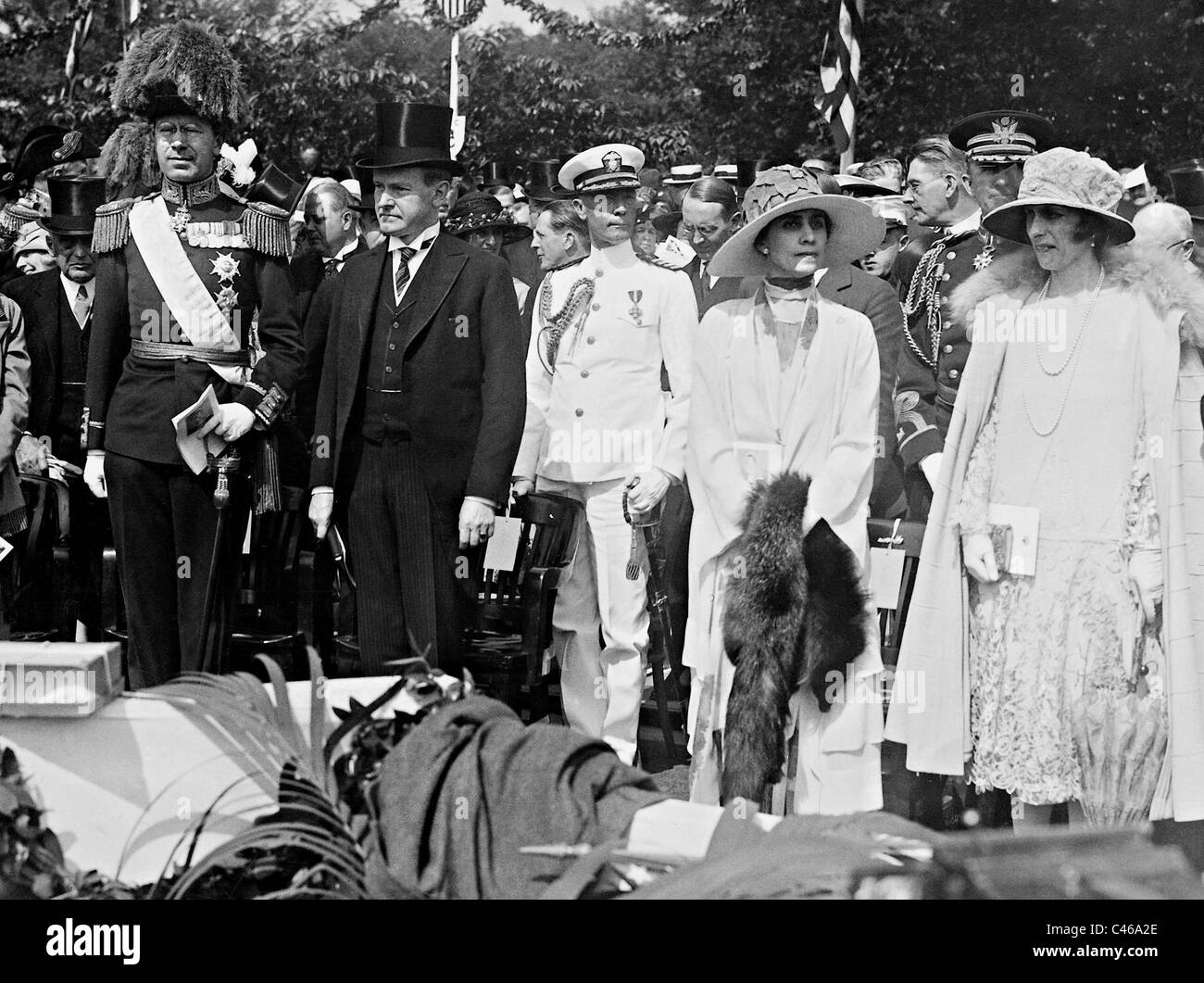Gustav Adolf de Suède et Calvin Coolidge à Washington, 1926 Banque D'Images