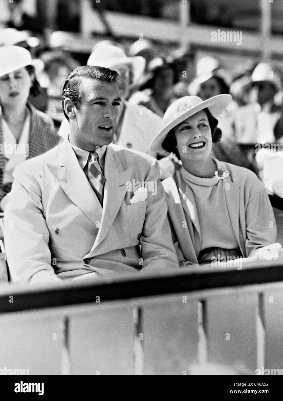 Gary Cooper et sa femme, 1934 Banque D'Images