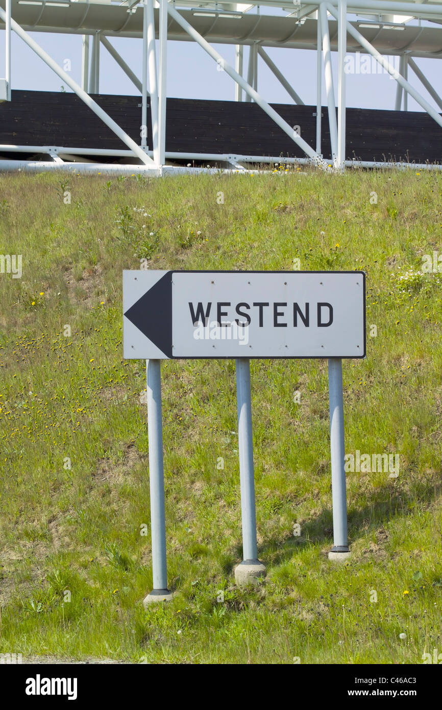 Espoo Finlande signe Westend Banque D'Images