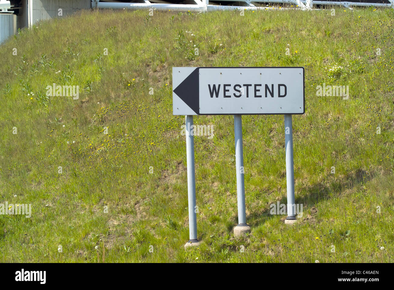 Espoo Finlande signe Westend Banque D'Images