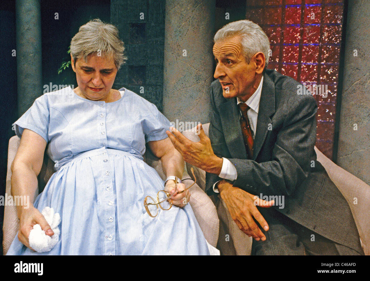 Le Dr Jack Kervorkian (« docteur la mort') en août 1991, l'aérogare (suicide assisté par un médecin-patient) Marjorie Wantz Banque D'Images