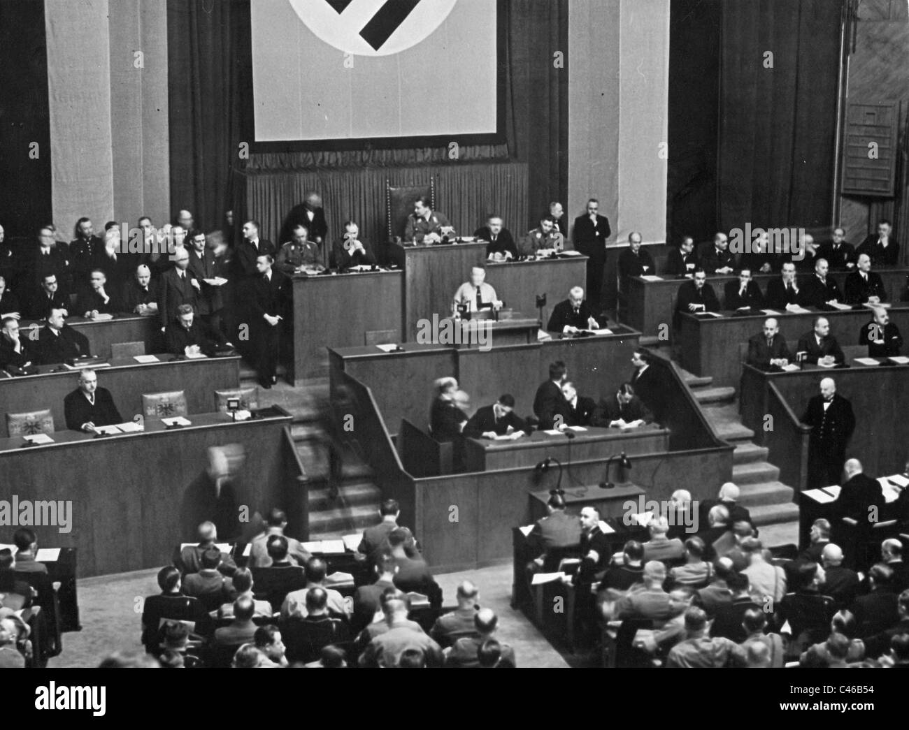 Franz Stoehr est titulaire d'un discours au Reichstag, 1933 Banque D'Images