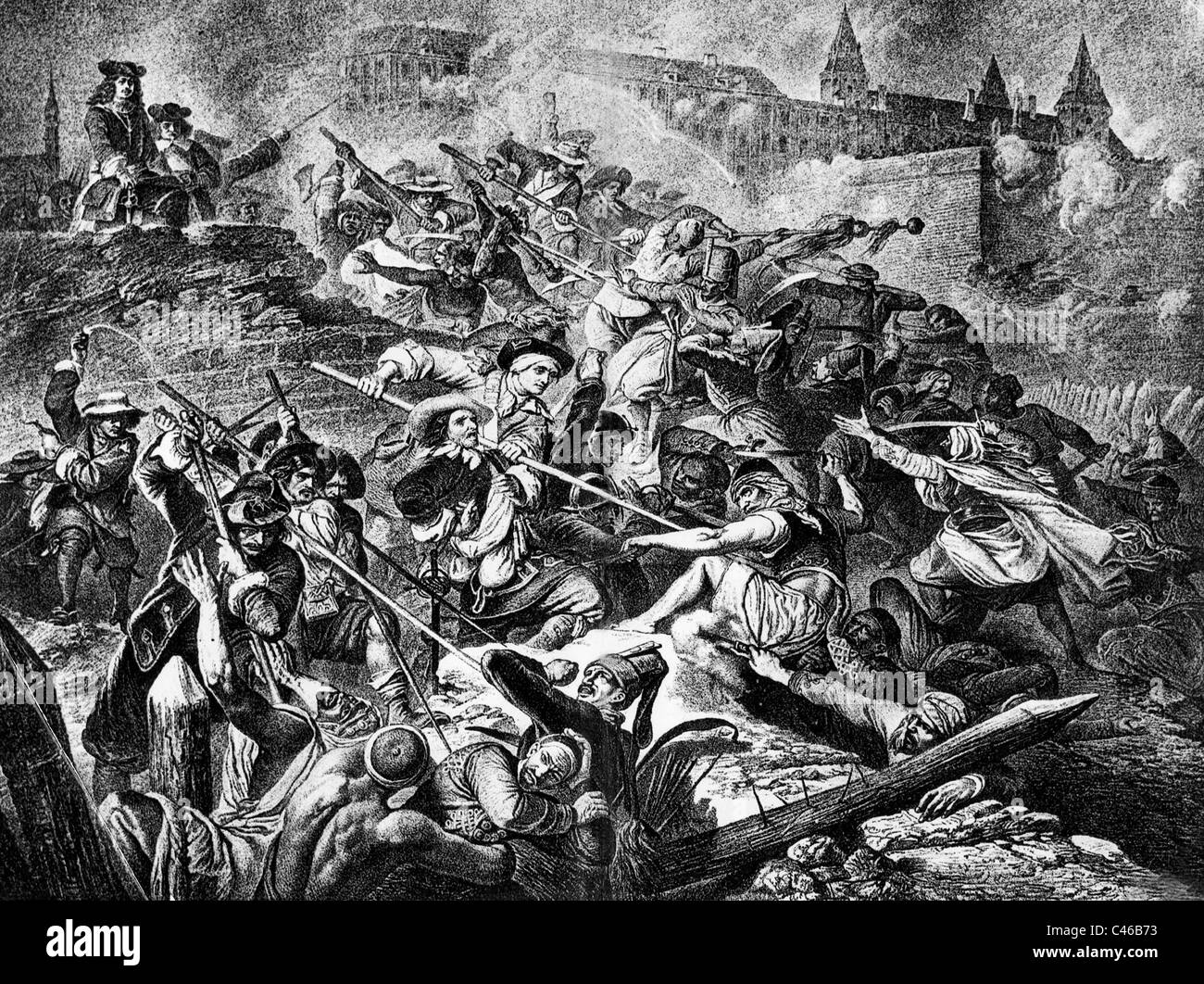 Les guerres turques : turcs avant de Vienne, 1683 Banque D'Images