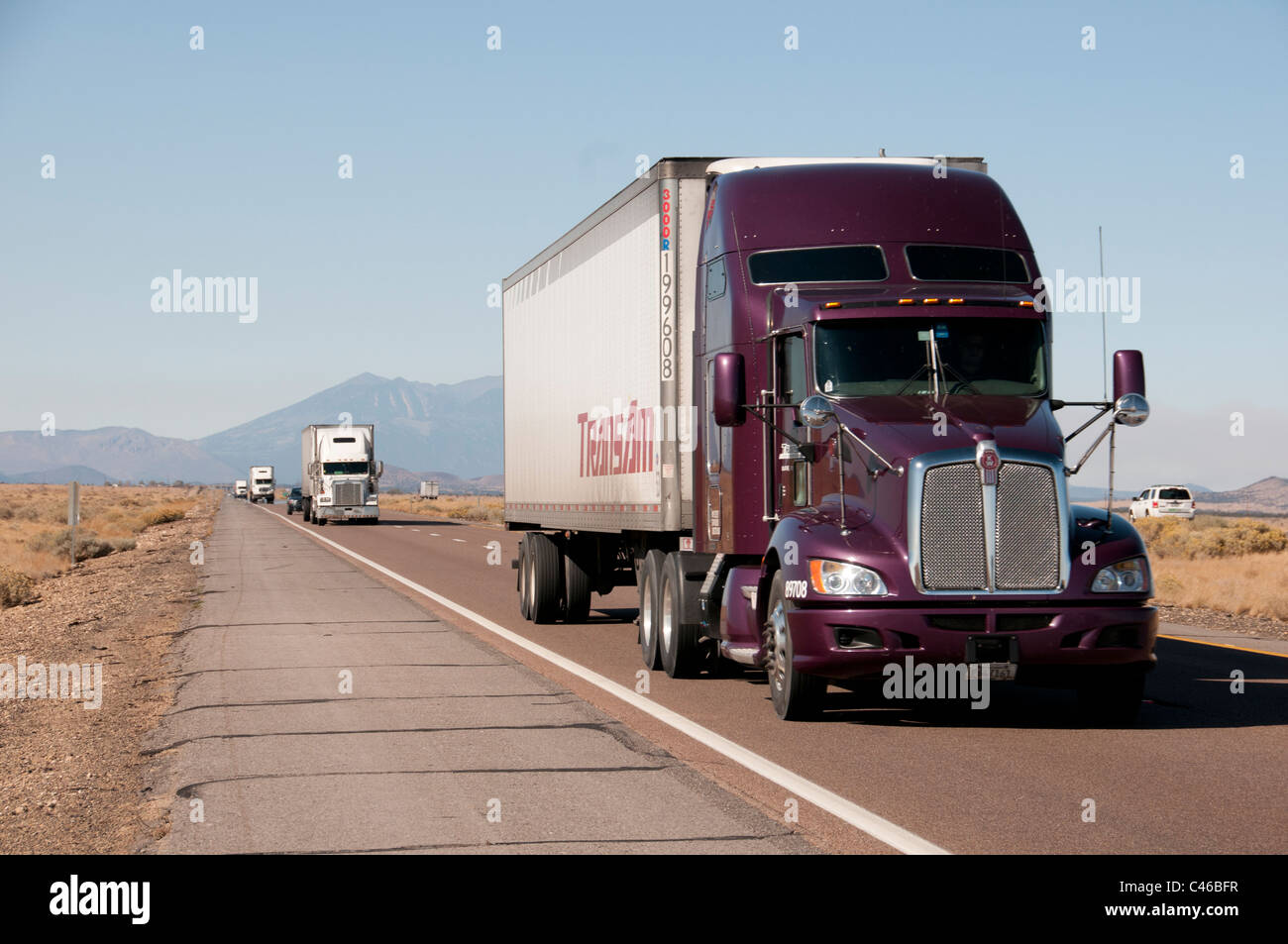 Les camions sur l'Utah Route Banque D'Images