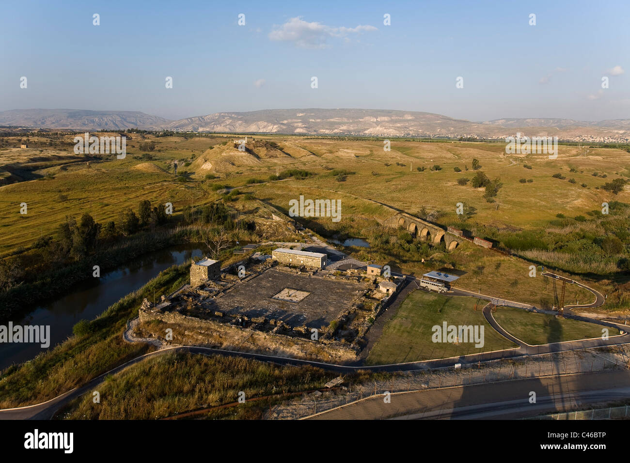 Photographie aérienne d'un bain turc historique dans la vallée de Jurdan pont Banque D'Images