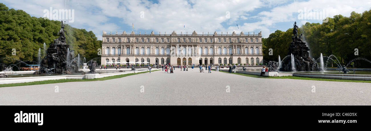 Monument célèbre château Herrenchiemsee du Roi Ludwig II de Bavière, Allemagne Banque D'Images