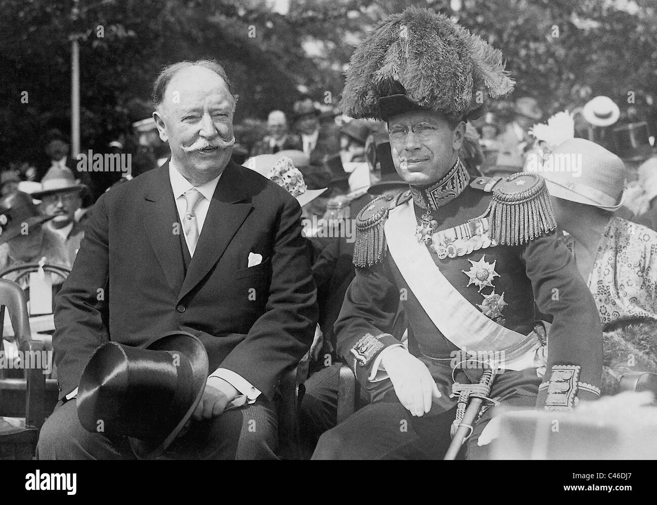William Howard Taft et Prince Héritier Gustave Adolphe de Suède, 1926 Banque D'Images