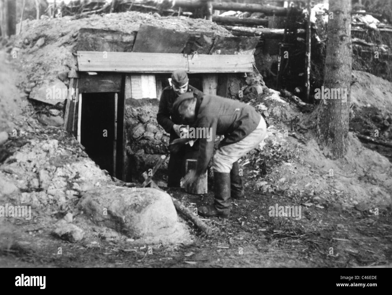 Seconde Guerre mondiale : bunkers allemands et les fournisseurs de l'hébergement Banque D'Images