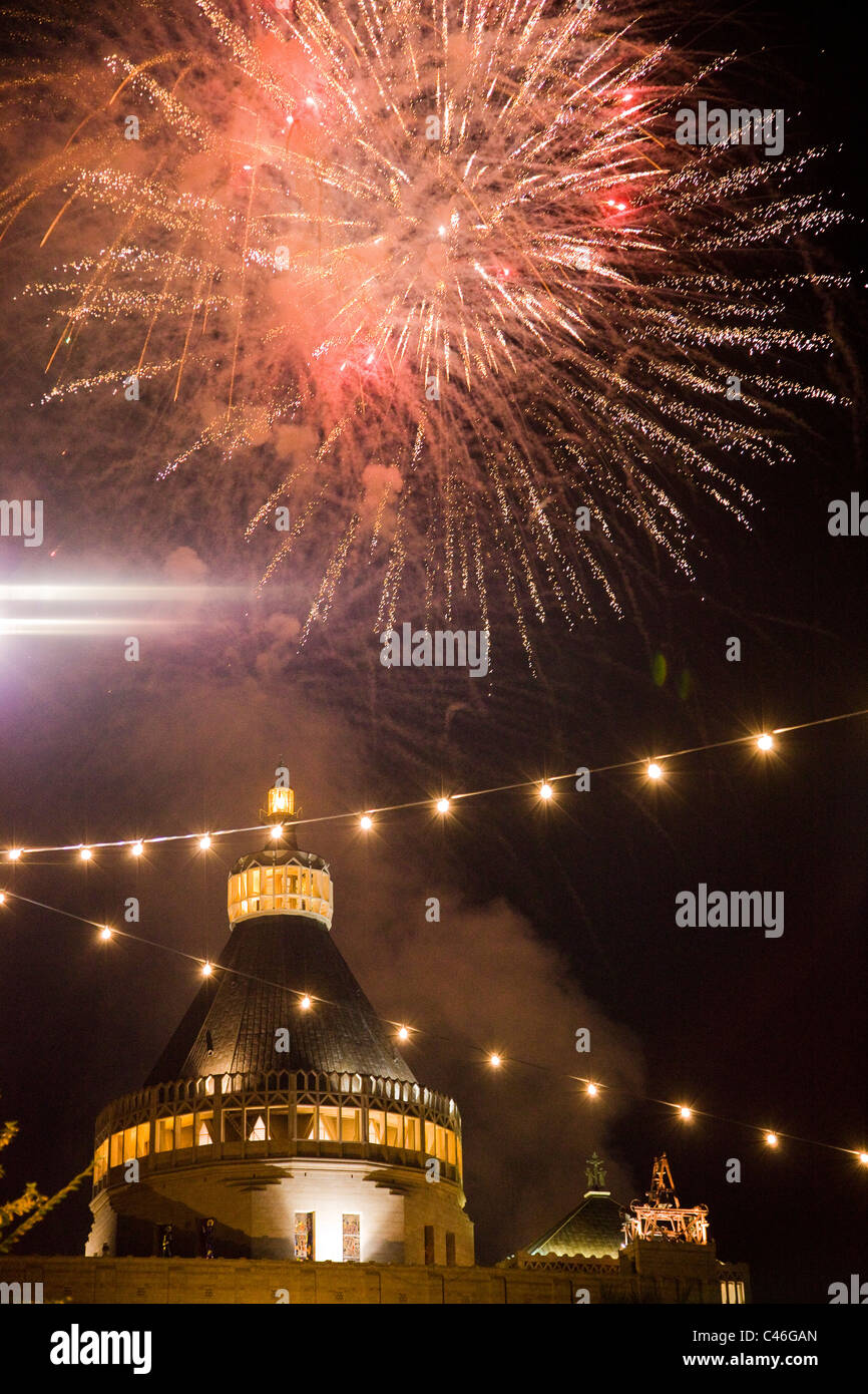 Photographie de la veille de Noël à l'église de l'Annonciation à Nazareth Banque D'Images