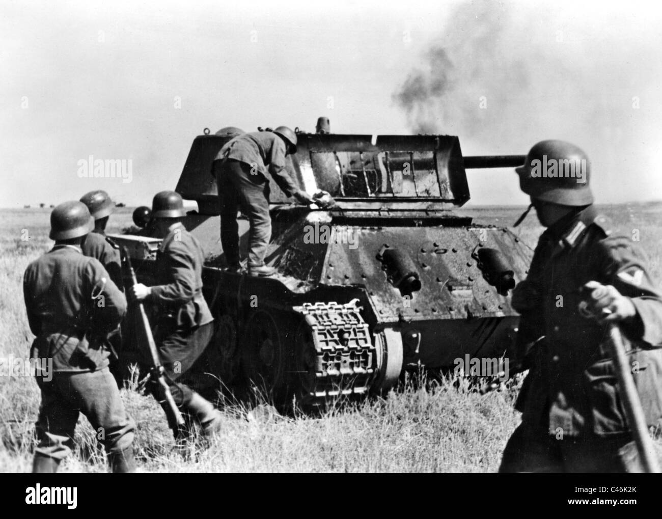 Seconde Guerre mondiale : les troupes allemandes d'attaquer Stalingrad entre les rivières Don et de la Volga, septembre-octobre 1942 Banque D'Images