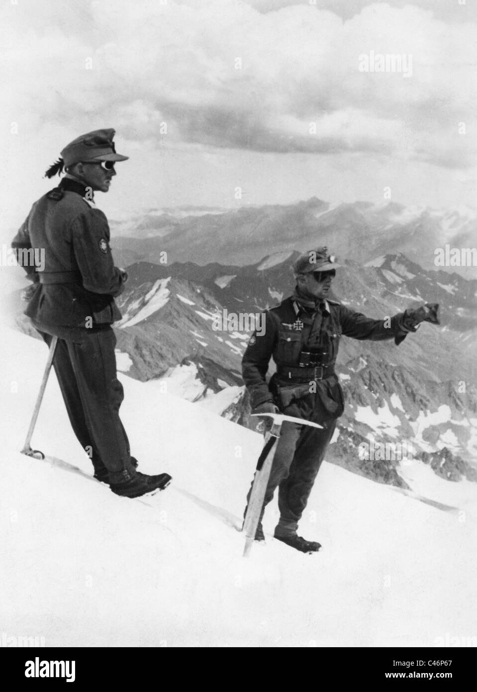 Seconde Guerre mondiale : Front de l'Est. La Wehrmacht allemande dans les montagnes du Caucase, 1942 Banque D'Images