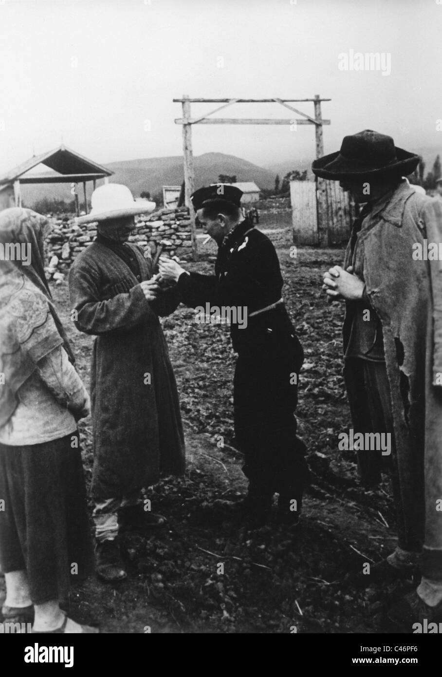 Seconde Guerre mondiale : montagnes du Caucase 1942 - la population civile Banque D'Images