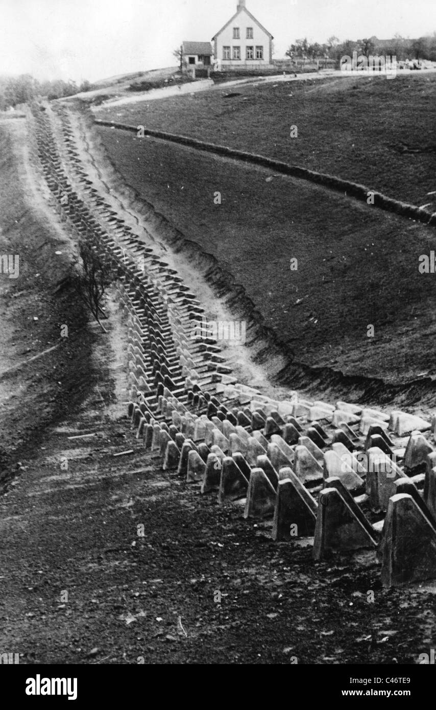 L'Allemagne, la ligne Siegfried, avant le déclenchement de la Deuxième Guerre mondiale, 1939 Banque D'Images