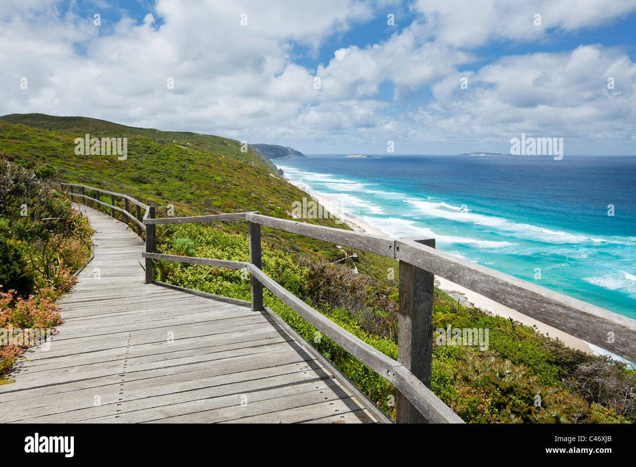 Paysages côtiers le long de la piste Bibbulmun. Torndirrup National Park, Albany, Australie occidentale, Australie Banque D'Images