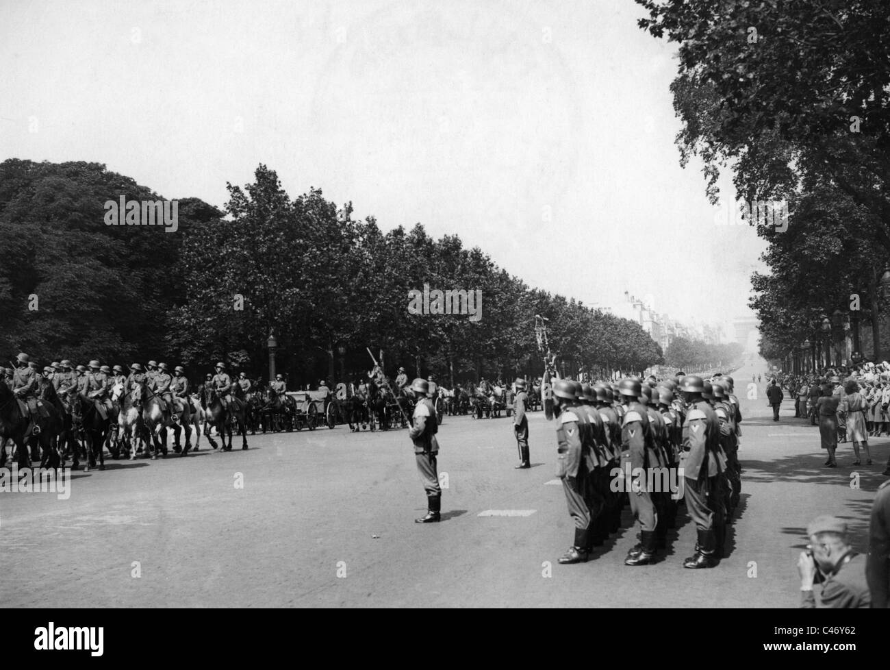 Seconde Guerre mondiale : Parades allemand à Paris, à partir de juillet 1940 Banque D'Images