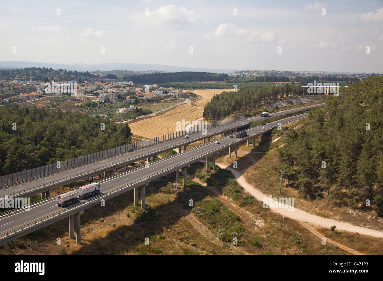 Photographie aérienne du Eiron jonction de l'autoroute numéro 6 Banque D'Images