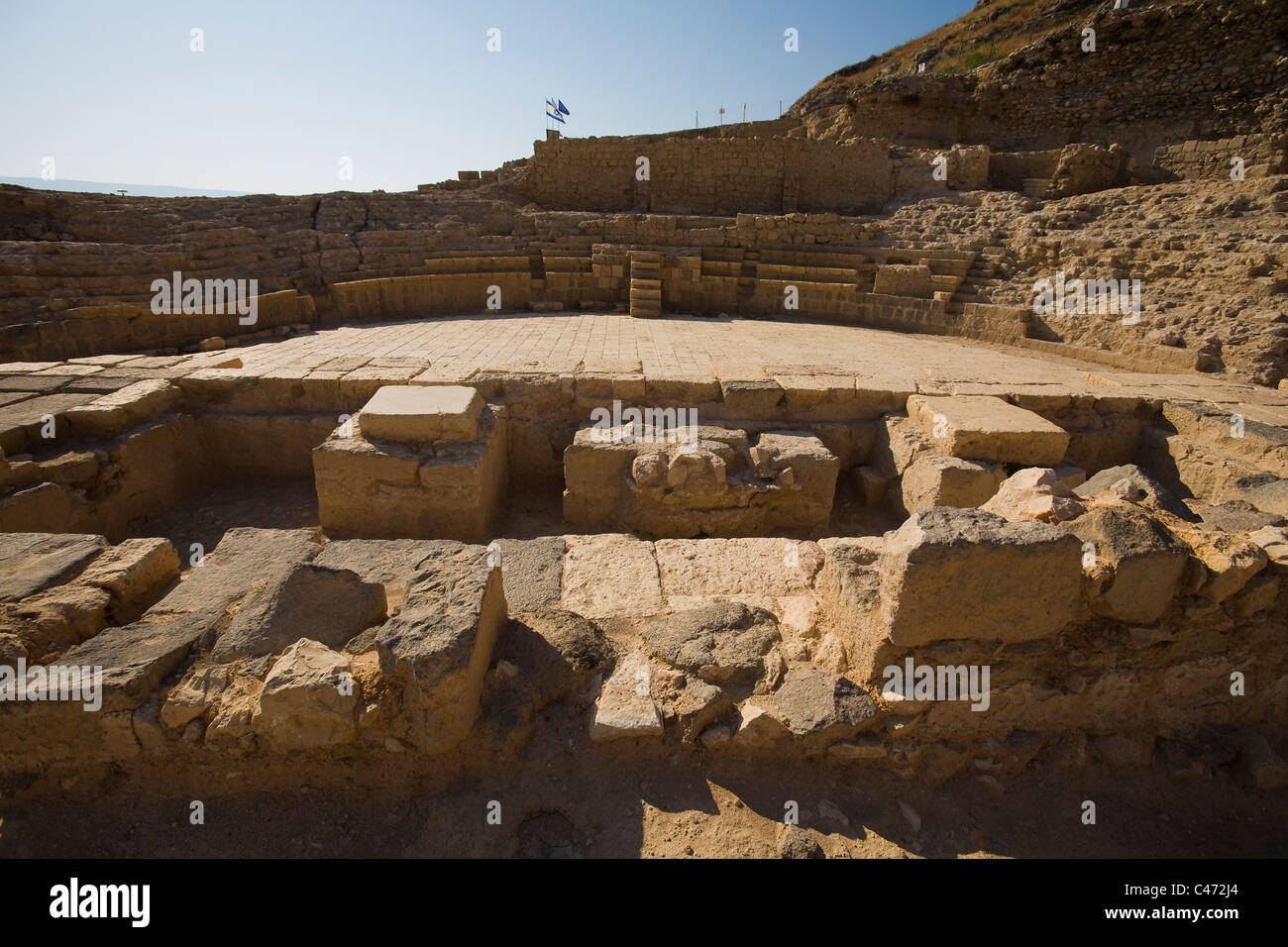 Photo de l'amphithéâtre romain de l'ancienne ville de Tibériade en Galilée Banque D'Images