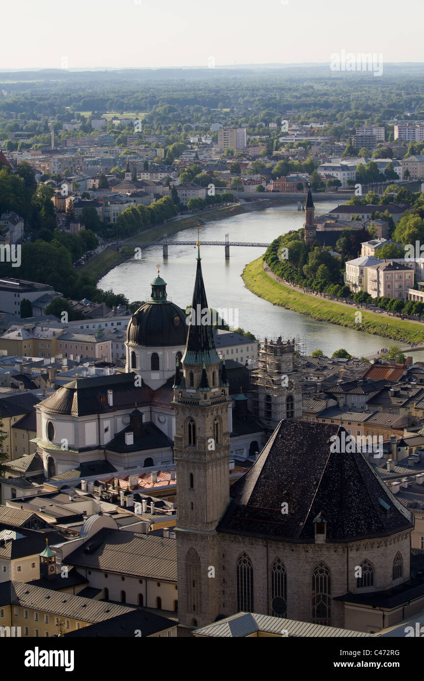 Ville médiévale de Salzbourg, Autriche Banque D'Images