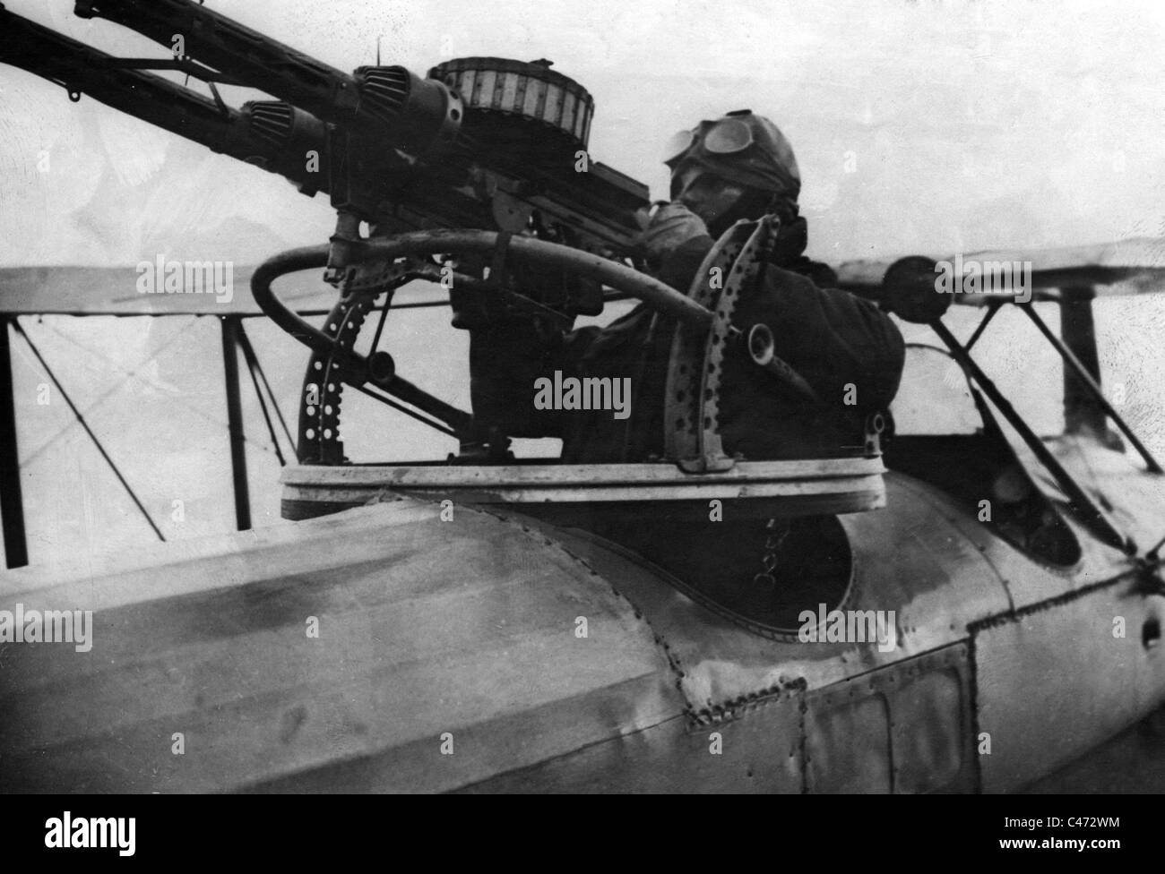 Pilote de chasse français dans la Première Guerre mondiale Banque D'Images