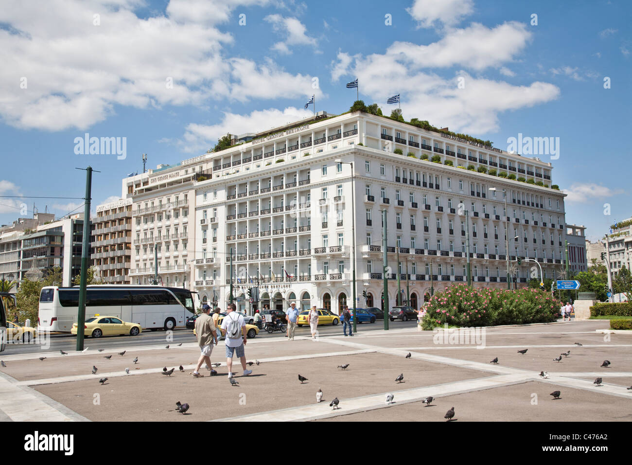 Hotel Grande Bretagne, la Place Syntagma, Athènes Grèce Banque D'Images